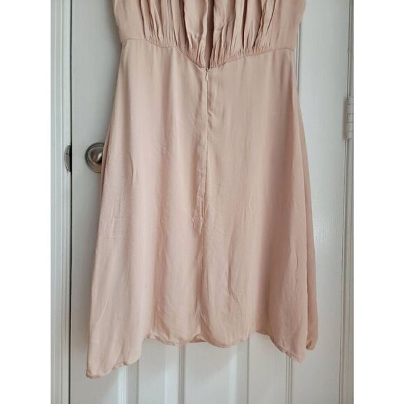 L'agence Matte Crepe Blush Ruched Ballet Dress 8 - Picture 7 of 11